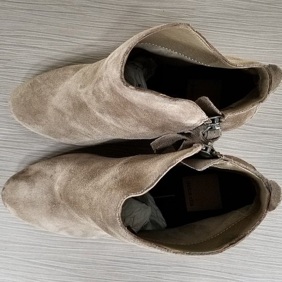 Dolce Vita 'Gracie' Wedge Bootie, Dark Taupe Suede, Womens Size 7.5 M - Picture 8 of 9